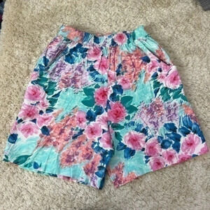 Vintage Sea Sun Womens Floral Shorts size Large